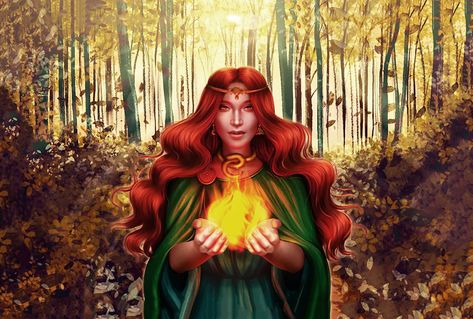 Brigit Celtic Goddess, St Brigid Day, Brigid Goddess Art, Brighid Goddess, Brigid Goddess, Saint Brigid, Goddess Of Healing, Goddess Brigid, Irish Things