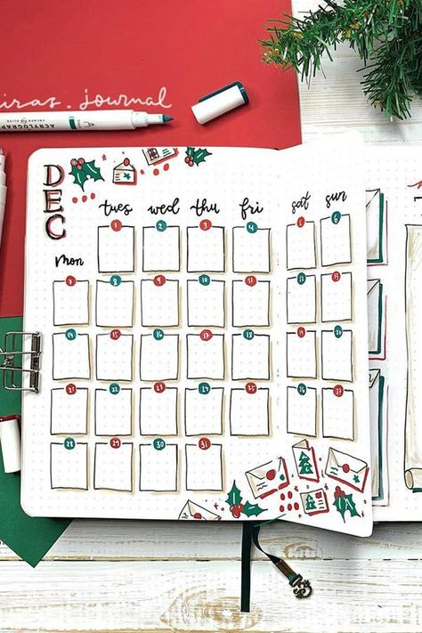 December Notes Ideas, December Bujo Theme Christmas, December Notebook Ideas, Bujo Inspiration Ideas Monthly, Countdown Christmas Ideas, Christmas Bujo Theme, Bujo December Monthly, Bujo December Theme, Bujo Christmas Theme