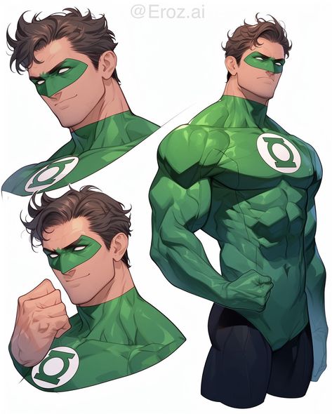 Green Lantern - Concepts 💚 Which one do you like the most?! #greenlantern #haljordan #kylerenner #johnstewart #abinsur #kilowog #greenlanterncorps #greenlanterncomics #dc #dccomics #dcuniverse #dceu #dceuedit #aiart #aiartcommunity #aiartwork Green Lantern Characters, Green Lantern Comic, Green Lantern Hal Jordan, Hal Jordan, Green Lantern Corps, Anatomy Sketches, Arte Dc Comics, Poses References, Dc Characters