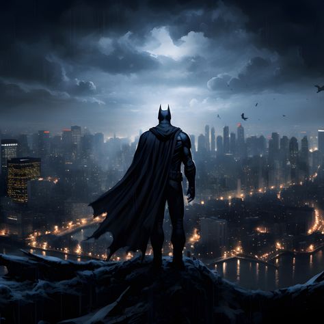 Wallpaper batman, iconic hero of gotham, cityscape desktop wallpaper, hd image, picture, background, 68abae | wallpapersmug Black Wallpaper For Mobile, Dark Batman, Dark Knight Wallpaper, Knight Wallpaper, Batman Backgrounds, Desktop Wallpaper 1920x1080, 4k Desktop Wallpapers, Batman Comic Wallpaper, Pc Desktop Wallpaper