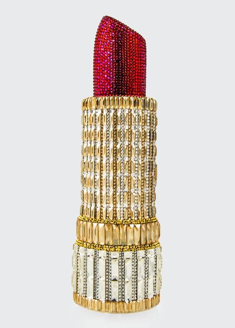 Judith Leiber Couture Seductress Crystal Lipstick Clutch Bag - Bergdorf Goodman Givenchy Mini Antigona, Judith Leiber Handbags, Mini Antigona, Judith Leiber Bags, Judith Leiber Couture, Suede Clutch, Lipstick Bag, Crystal Bags, Couture Bags