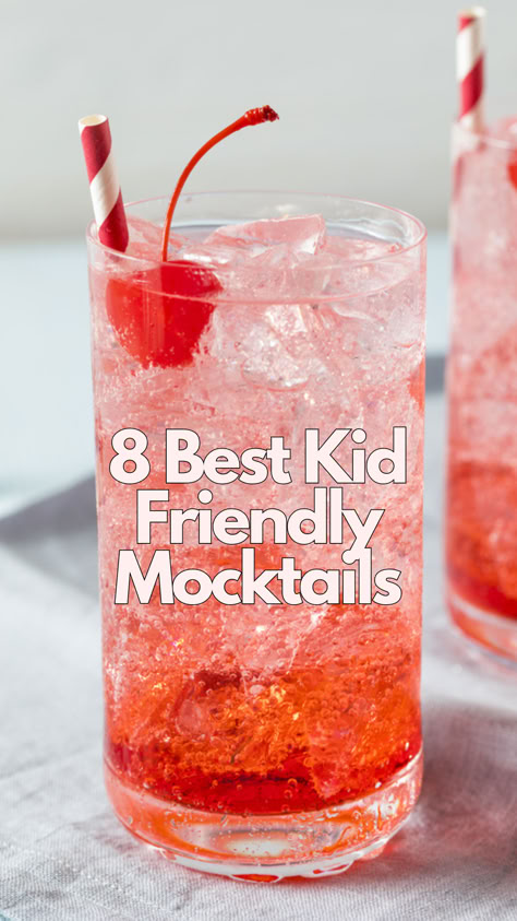 Sweet 16 Signature Drink, Fun Summer Kids Drinks, Fruity Drink Aesthetic, New Years Mocktails For Kids, Cheap And Easy Mocktails, Mocktails Kids Party, Valentine Drinks For Kids School Parties, Drinks For First Birthday Party, New Years Kids Mocktails