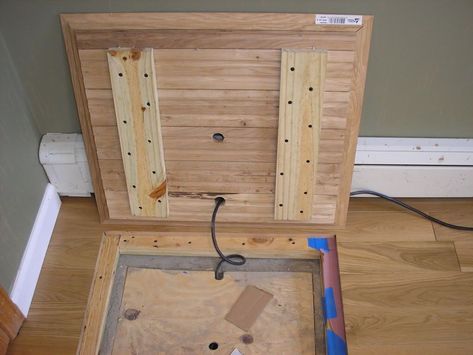 Trap door trim kits? - Contractor Talk - Professional Construction and Remodeling Forum Trap Door In Floor, Crawl Space Door, Trip Room, Hinged Table, Lake Kitchen, Floor Makeover, Build Your House, Trap Door, Access Panel