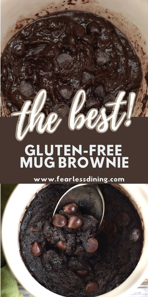 Paleo Brownie In A Mug, Gluten Free Mug Muffin, Gluten Free Mug Cake Easy, Gf Brownie In A Mug, Gluten Free Microwave Brownie, Gf Mug Brownie, Gf Df Egg Free Dessert, Gluten Free Brownie Mug Cake, Gluten Free Dessert For One