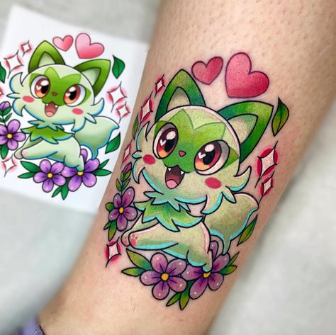 Mew Tattoo, Pokemon Sleeves, Pink Tattoo, Pokemon Tattoo, Kawaii Tattoo, Spooky Tattoos, Badass Tattoos, Cartoon Tattoos, Little Tattoos