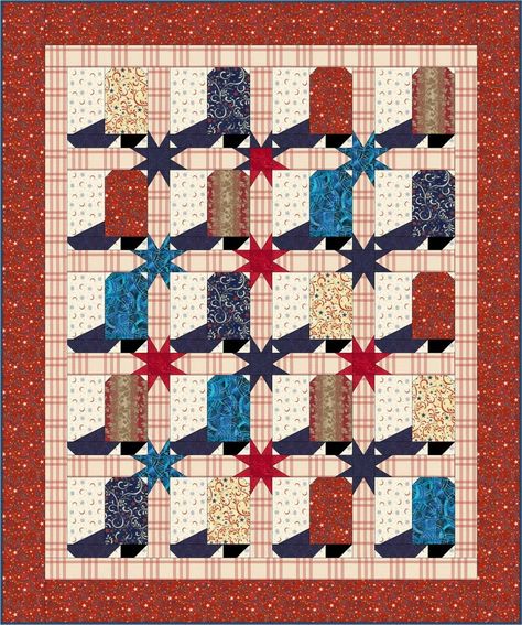 Western Patriotic Cowboy Boot Quilt Pattern 58X70 Inches Instant Download PDF Pattern - Etsy Boot Quilt Pattern, Cowboy Quilts, Gloria Jones, Texas Quilt, Cowboy Quilt, Western Quilts, Patchwork Quilting Designs, Hand Quilting Patterns, Horse Quilt