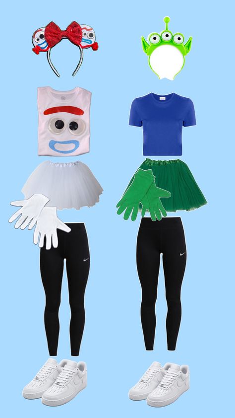 Disney Halloween Costumes Diy, Toy Story Alien Costume, Disfraz Toy Story, Fun Halloween Outfits, Alien Halloween Costume, Disney Bound Outfits Casual, Toy Story Halloween, Cute Group Halloween Costumes