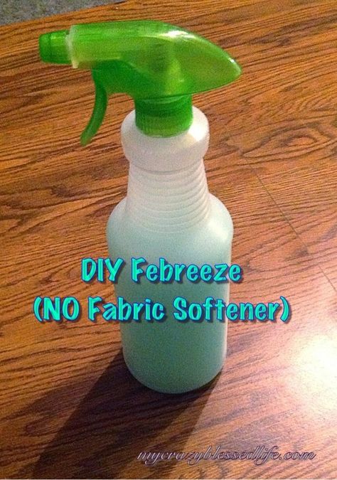 DIY Febreeze NO Fabric Softener – My Crazy Blessed Life! Diy Fabreeze, Diy Febreeze, Febreeze Diy, Diy Fabric Softener, Homemade Cleaning Supplies, Fabric Refresher, Fall Cleaning, Liquid Fabric Softener, Fabric Spray