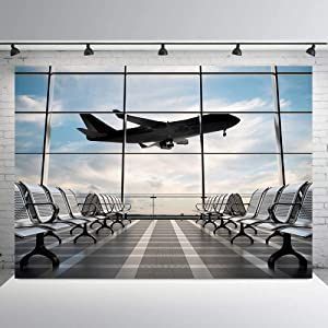 Amazon.com : RUINI Airport Terminal Backdrop Airplane Departure Airport Lounge Photography Backdrop 7x5FT : Electronics Travel Party Decorations, Airplane Decor, Airplane Photography, Airport Lounge, Airports Terminal, Studio Backgrounds, Plane Travel, Travel Party, Photographic Studio