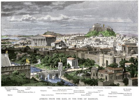 The Greek city-states were the dominant settlement structure of the ancient Greek world and helped define how different regions interacted with each other. Wind Pictures, Ancient Athens, Greek City, Physical Geography, Ancient Civilization, Walled City, 1st Century, Landscape Features, Acropolis