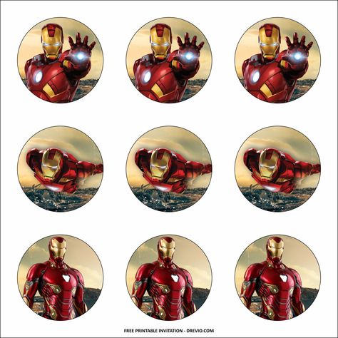 Download (FREE PRINTABLE) - Iron Man Birthday Party Kits Templates #free #freeinvitation2019 #birthday #disney #invitations #invitationtemplates Iron Man Cake Topper Printable, Iron Man Birthday Party Ideas Decoration, Iron Man Birthday Party Ideas, Ironman Birthday Party, Iron Man Decorations, Iron Man Cupcakes, Ironman Party, Iron Man Birthday Party, Avengers Party Decorations