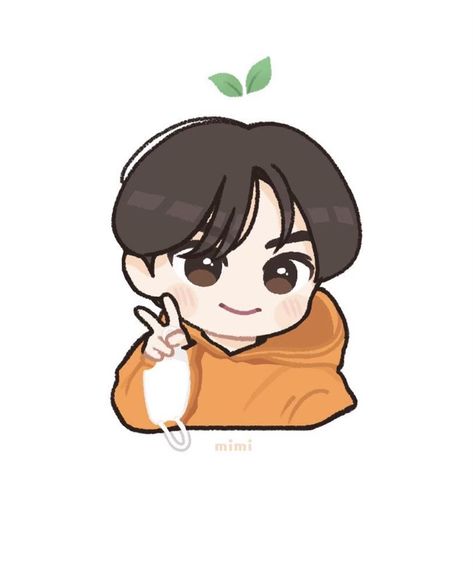 Jungwon Drawing Easy, Txt Easy Drawing, Sunoo Cute Drawing, Sunoo Cartoon, Sunoo Drawing Easy, Enhypen Cute Drawing, Sunoo Chibi, Jungwon Anime, Enhypen Cartoon Character