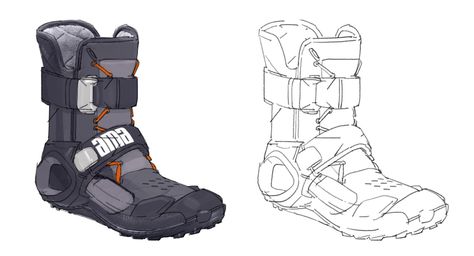 Cyberpunk Shoes Drawing, Sci Fi Boots, Cyberpunk Boots, Scifi Outfit, Drawn Outfits, Red Rabbit, Space Suits, Sci Fi Armor, Armor Clothing