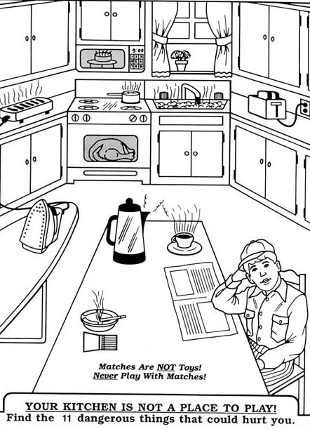 Fire Safety Coloring Pages Kitchen Safety Worksheets, Fire Safety Worksheets, Safety Worksheets, Teaching Safety, Fire Safety For Kids, Fire Safety Activities, Safety Crafts, Life Skills Lessons, Relapse Prevention