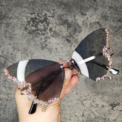 Diamond Sunglasses, Fancy Glasses, Crystal Sunglasses, Black Cat Print, Rhinestone Sunglasses, Fashion Eye Glasses, Stylish Glasses, Shades Sunglasses, Butterfly Sunglasses