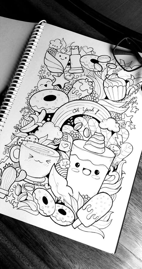 ليلو وستيتش, Doddle Art, Pen Art Drawings, Doodle Art Drawing, Art Sketches Pencil, Art Drawings Sketches Pencil, Easy Doodle Art, Easy Doodles Drawings, Easy Drawings Sketches