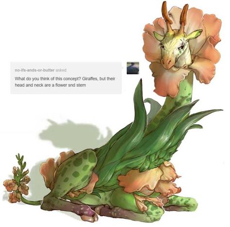 Plant Creatures by Iguanamouth - Imgur Plant Creature, Mythical Animal, Cute Fantasy Creatures, Fantasy Beasts, Creature Drawings, 캐릭터 드로잉, Fantasy Creatures Art, Arte Inspo, Mythical Creatures Art