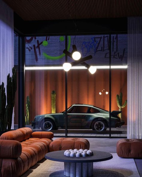 Porsche on Instagram: “The type of house guest everyone's eager to welcome. (📸 @deform.space) #PorscheMoment” Porsche, Living Room, On Instagram, Furniture, Instagram