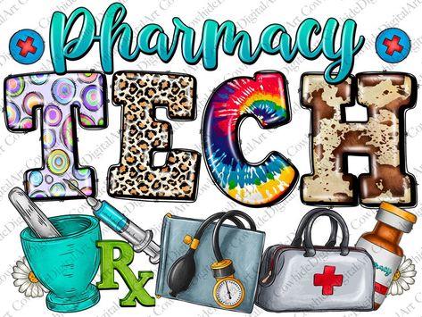 Pharmacy Technician Humor, Medical Projects, Pharmacy Tech, Pharmacy Technician, Sunflower Png, Western Design, Cricut Projects Vinyl, Cool Stickers, Sublimation Png