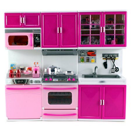 Kitchen Connection, Kitchen Playsets, Doll Kitchen, Kitchen Playset, Battery Operated Toys, Play Kitchens, Mini Moderns, Modern Toys, Happy Kitchen