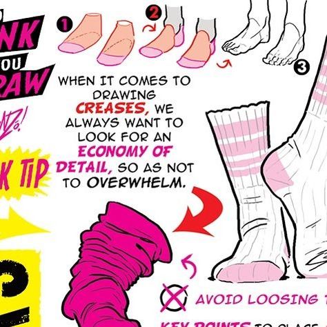 The Etherington Brothers on Instagram: "SOCKS! AND I’ve just posted a tutorial on SKELETONS over on TIKTOK ( handle: EtheringtonBros ) - hope it’s useful!  Lorenzo! #anime #manga #comicart #conceptart #gamedev #animationdev #gameart #tutorial #illustration #art #drawing #characterdesign #visdev" How To Draw Socks Anime, Anime Socks Drawing, Sock Drawing Reference, Sock Reference, How To Draw Socks, Socks Drawing Reference, Socks Reference, Slippers Drawing, Socks Drawing