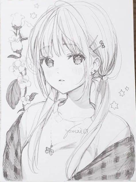 Girl Drawing Sketches, Cute Sketches, In My Dreams, Pretty Drawings, Cute Doodles Drawings, Anime Artwork Wallpaper, Anime Drawings Tutorials, Anime Character Drawing, Book Art Drawings