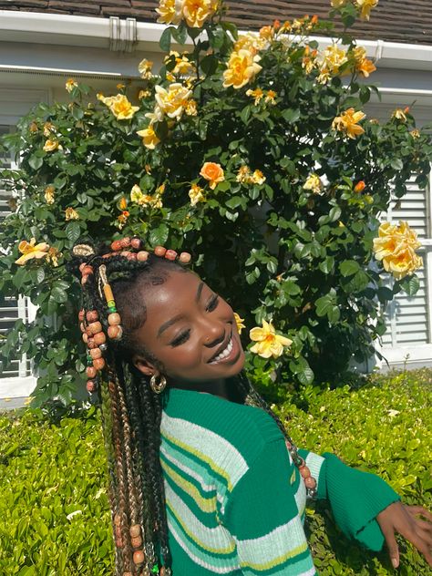 #blackhairstyles #blackgirlshairstyles #blackwoman Green Core, Royal Green, Saved Pins, Black Girls Hairstyles, Green Aesthetic, Black People, Black Aesthetic, Box Braids, Green Beans