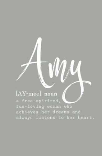 Amy Name Meaning, Amy Wallpaper, Journaling Gifts, Amy Name, Inspirational Journal, Name Calligraphy, Mood With Bae, S Names, Blank Journal