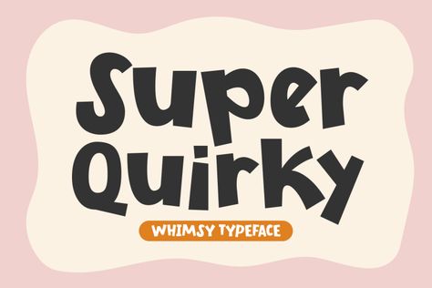 Super Quirky is a fun and playful display font. Use this thick-lettered font whenever you need to add a whimsical note to your creations! It looks charming on posters, banners, titles, t-shirts, headlines, covers, and many more. Try before you buy Super Quirky font for iOS, Android, macOS, or Windows for free, or you can […] The post Super Quirky Font appeared first on FreeFontDL. Quirky Branding, Quirky Fonts, Company Fonts, Playful Fonts, Typography Ideas, Font Creator, Whimsical Fonts, Display Fonts, Commercial Fonts