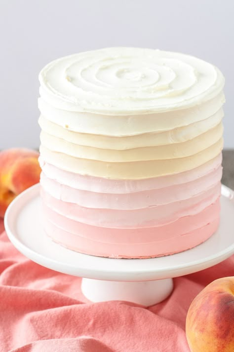 Pink Desserts Recipes, Ombre Cakes, Pink Desserts, 30 Birthday Cake, Cake Mini, Peach Cake, Ombre Cake, Best Baking, Pretty Birthday Cakes