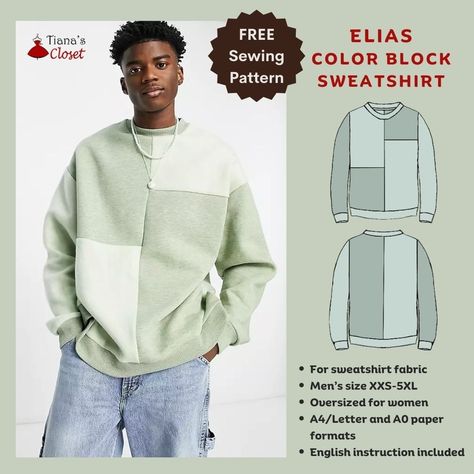 Free Men’s Sewing Patterns, Mens Free Sewing Patterns, Sewing Patterns Sweater, Men’s Shirt Sewing Pattern, Camp Shirt Sewing Pattern, Unisex Sewing Patterns, Men Sewing Projects, Male Sewing Patterns, Mens Sewing Projects