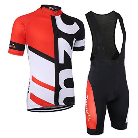 Mzcurse Mens Outdoor Pro Team Short Sleeve Cycling Jersey Bib Shorts Set Red Bib Mediumplease check the size chart ** Learn more by visiting the image link.Note:It is affiliate link to Amazon. Cycling Jersey Design, Mens Outdoor Clothing, Cycling Wear, Slim Fit Dress Shirts, Cycling Clothing, Team Shirt, Fitted Dress Shirts, Performance Wear, Team Shirts