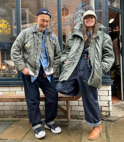 Americana Fashion Men, Fashion For Men Over 40, M65 Field Jacket, British Style Men, Streetwear Inspiration, Nigel Cabourn, American Casual, Street Style Outfits Men, Rugged Style