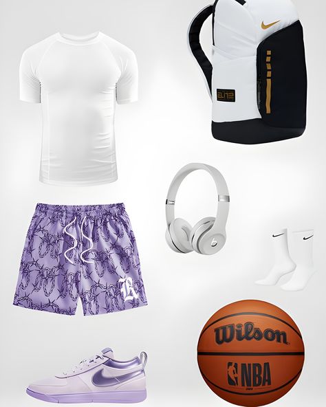 Basketball Baddie Outfits, Outfit To Go To The Mall, Outfit Collage Men, Basketball Outfit Ideas, Basketball Practice Outfit, Basketball Date, Hooper Fits, Basketball Shorts Outfit, Basketball Fits