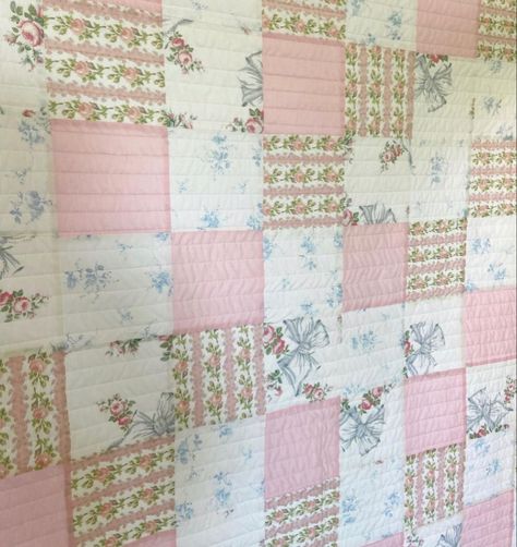 Lsf Aesthetic, Silent Spring, Pink Cottagecore, Vintage Quilts Patterns, House Essentials, Spring Quilts, Spring Shower, Dream Living, Quilted Pillow