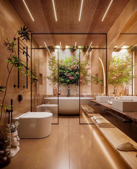 Modern Zen Bathroom, Colonial Interior Design, Zen Bathroom, Colonial Interior, Bathroom Design Luxury, Dream Bathrooms, Minimalist Bathroom, Modern Bathroom Design, Amazing Bathrooms