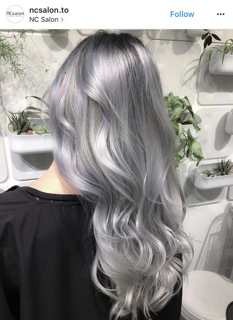 Long Grey Hair, Loose Waves Hair, Silver Hair Color, Silver Grey Hair, Grey Wig, Pinterest Hair, Curly Human Hair Wig, Grey Hair Color, Grunge Hair