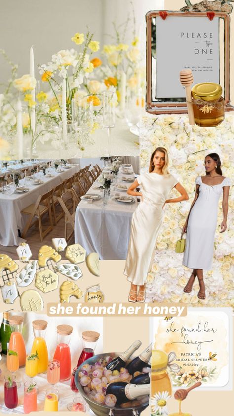 She found her honey bridal shower theme Summer Bridal Shower Themes, She Found Her Honey, Bridal Shower Honey, Unique Bridal Shower Themes, Maid Of Honor Ideas, Hens Ideas, Bridal Shower Theme Ideas, Bride To Bee, Bridal Shower Idea