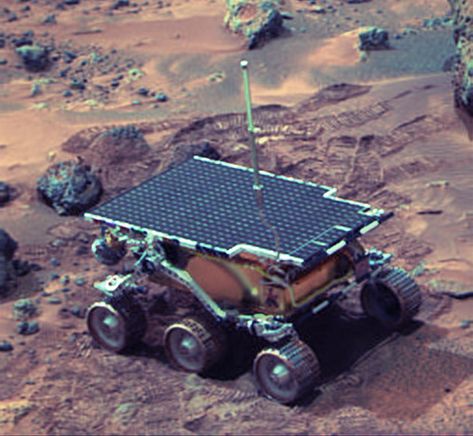 Sojourner Rover Near "The Dice" Water On Mars, Black Soil, Mars Exploration, Nasa History, Curiosity Rover, Nasa Mars, Mars Rover, Nasa Jpl, Mission To Mars