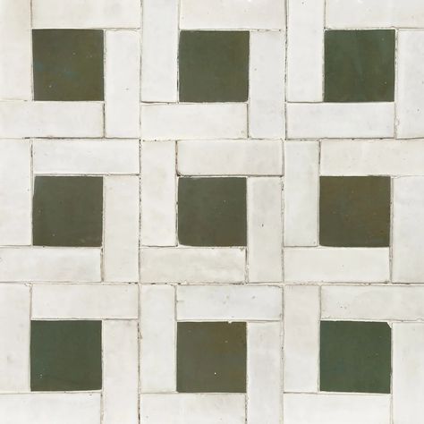 Atlas White 2x6 - Style-Access Glazed Bathroom Tile, Checker Tile Bathroom, Zellige Floor, Moroccan Wall Tiles, Floor Pattern, Green Mosaic, Architectural Materials, Glazed Terracotta, Artisan Tiles