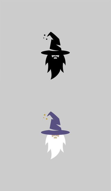 Wizard created by me in Adobe Illustrator Simple Wizard Tattoo, Wizard Drawing Easy, Dnd Icon, Wizard Tattoo Design, Cute Wizard Drawing, Cartoon Wizard, Wizard Logo, Simple Wizard Drawing, Wizard Silhouette