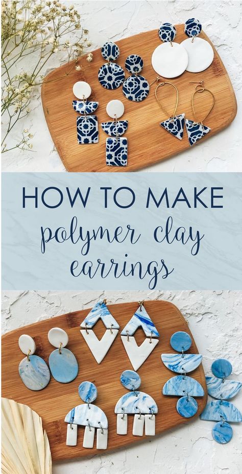 Follow my how to guide if you've ever wanted to make your own polymer clay earrings! I promise they're easier than you think! How To Make Earrings Out Of Clay, How To Make Earrings For Beginners Clay, How To Start Making Clay Earrings, Homemade Polymer Clay Earrings, How To Start A Clay Earring Business, Making Earrings With Clay, Unique Diy Earrings, Easy Clay Earrings For Beginners, Best Selling Polymer Clay Earrings