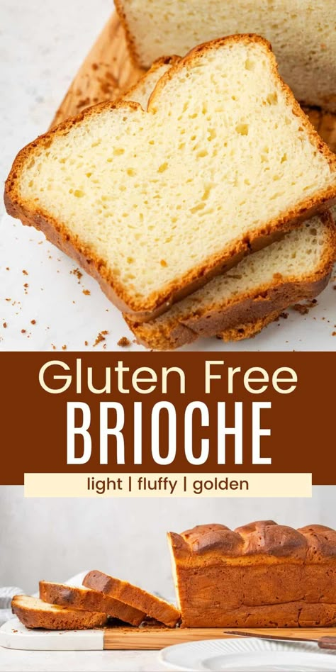 Light and fluffy Gluten Free Brioche is a yeasted sweet bread with a tender crumb and a beautifully browned crust. Its soft texture makes it more of a dessert than traditional bread, and it's perfect for using in your favorite French toast recipe. Plus this recipe has a secret shortcut to simplify the baking process and ensure perfect results every time! Gluten Free Brioche Bread, Easy Simple Breakfast Ideas, Overnight Oats Banana Bread, Oats Banana Bread, Gluten Free Brioche, Overnight Oats Banana, Breakfast Ideas Oatmeal, Puff Pastry Cinnamon Rolls, Low Fodmap Breakfast Recipes