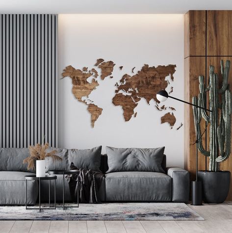 New World Map, World Map With Countries, Wooden World Map, Push Pin World Map, World Map Design, World Map Decor, Map World, Wooden Map, Large Decor