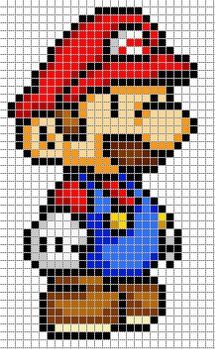 Super Mario Perler Bead Patterns Pixel Art Mario, Image Pixel Art, Modele Pixel Art, Pixel Art Pokemon, Graph Paper Drawings, Easy Pixel Art, Pixel Art Templates, Pixel Drawing, Pixel Crochet