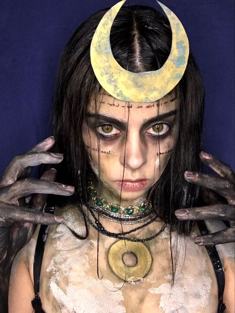 Enchantress Makeup Halloween, Supernatural Costume Ideas, Enchantress Halloween Costume, Enchantress Makeup, Easy Girl Halloween Costumes, Enchantress Costume, Enchantress Cosplay, Horror Movie Costume, Cartoon Halloween Costumes