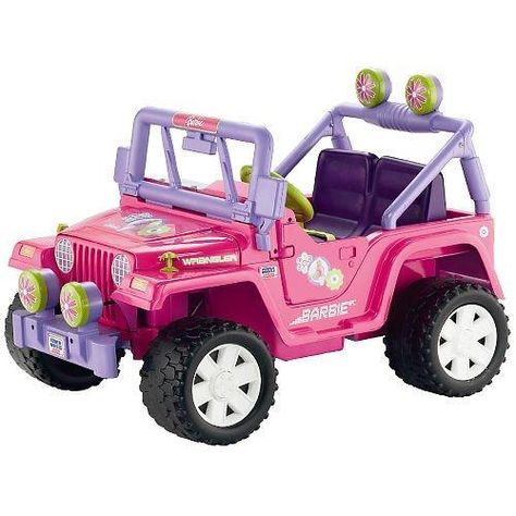 When I was a kid, I wanted one of these so bad along with a play house so I could act like I had my own house and vehicle. Hot Wheels Jeep, Barbie Jeep, Power Wheels Jeep, Kids Jeep, Childhood Memories 80s, Jeep Wheels, Barbie Car, Barbie Kids, Barbie Images