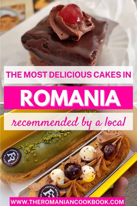 The Most Delicious Classic Romanian Cakes - The Romanian Cookbook Confectionery Shop, Romanian Desserts, Desserts Chocolate, Cakes Recipes, Romanian Food, English Food, Cookies Recipes, Classic Desserts, Europe Travel Tips