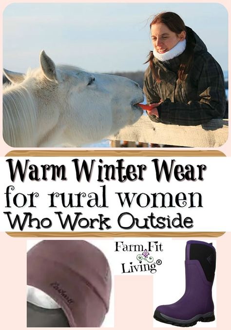 Are you looking for the best warm winter wear for rural women that will keep you warm and toasty while you work outdoors? Here's my top list of items recommended by me and other rural women. #winterwear #ruralwomen via @www.pinterest.com/farmfitliving Layering Clothing, Small Homestead, Homesteading Tips, Hobby Farming, Farm Women, Hobbies To Take Up, Backyard Farm, Rural Women, Female Farmer