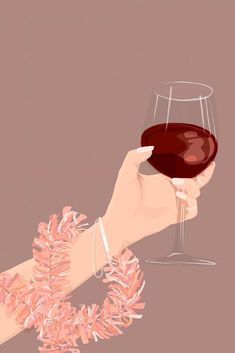 Pink party background, woman raising wine glass illustration | free image by rawpixel.com / Sasi Pink Party Background, Wine Glass Illustration, Coffee Wallpaper Iphone, Pink Marble Background, Wine Illustration, Wine Wallpaper, Glass Illustration, Pink Mobile, Wallpaper Red